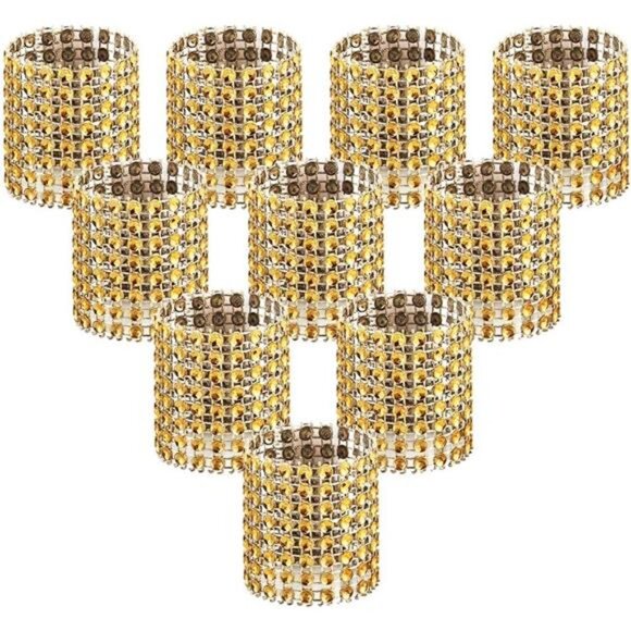 Accmor 100pcs Napkin Rings, Gold Napkin Rings Buckles for Table Decorations - Picture 1 of 8